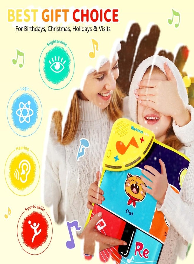 Patpat باتبات® بساط موسيقي على شكل لوحة مفاتيح بيانو للأطفال من عمر 1-6 سنوات، 8 أصوات، بساط لعب بيانو للأطفال، هدية عيد ميلاد للبنات والأولاد بعمر سنة واحدة، ألعاب تعليمية لتنمية الاهتمامات (27.56 × 11.81 بوصة) - Image 4