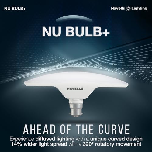 Havells T Shape Led NU Bulb 15W B22 Base|14% Wider Light Spread|100 Lumens Per Watt|Inbuilt 4.0Kv Surge Protection| 320 Degree Rotation For Multiple Applications (6500K,Cool Day Light) - Pack Of 6 - Image 3