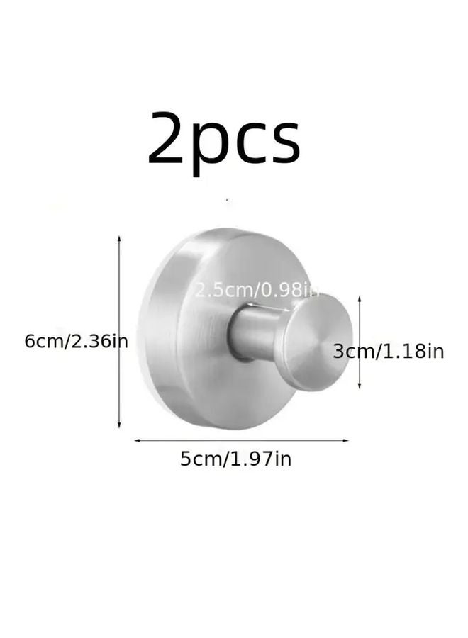 Stainless Steel Drill Free Suction Cup Hooks Heavy Duty Bathroom Storage Caddy - Image 1