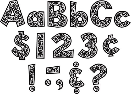 Teacher Created Resources Composition 4 Fun Font Letters Combo Pack TCR9328 - Image 1