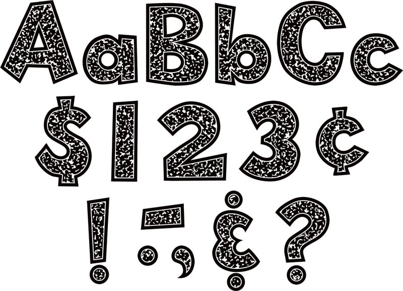 Teacher Created Resources Composition 4 Fun Font Letters Combo Pack TCR9328 - Image 2