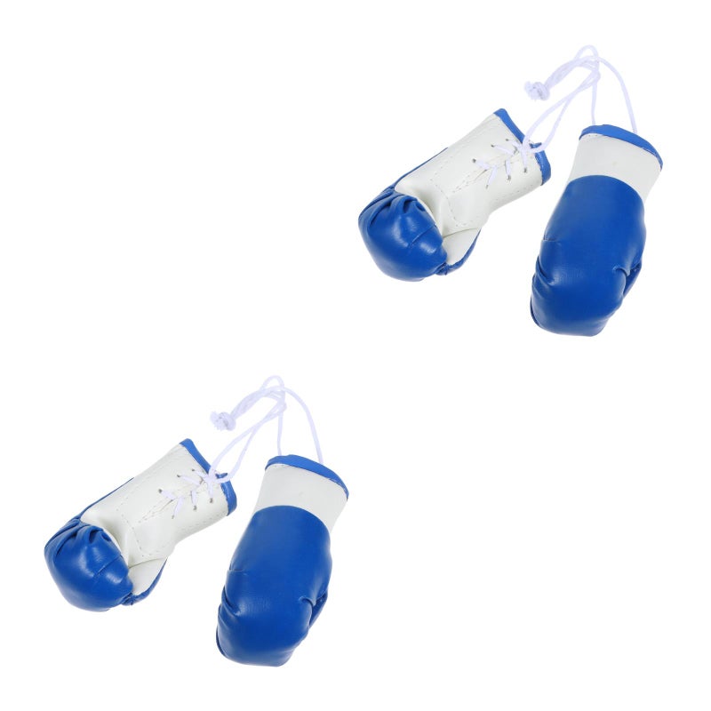 4 pcs Mini Boxing Gloves Car Mirror Hanging Decoration Punching Gloves Pendant For Boxing Party Decor Holiday Ornament Keychain Accessories - Image 1