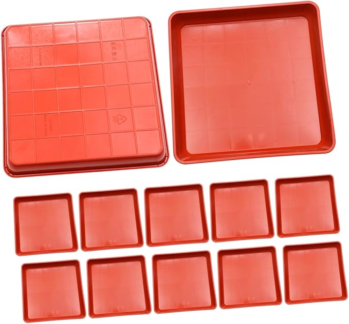 Red Plastic Plant Saucers 15 Pack Drip Trays For Indoor And Outdoor Flower Pots - Image 1