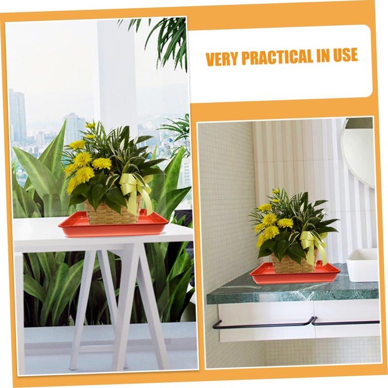 Red Plastic Plant Saucers 15 Pack Drip Trays For Indoor And Outdoor Flower Pots - Image 4