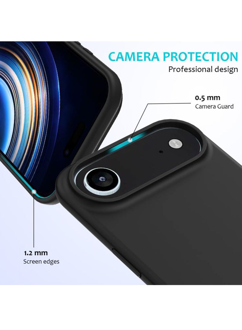 Waldic Apple iPhone 17 Air Silicone Case Cover | Silicone Case Cover Designed for Apple iPhone 17 Air | Apple iPhone 17 Air Case Camera and Drop Protection Thin Protective Back Cover Case for Apple iPhone 17 Air - Black - Image 3