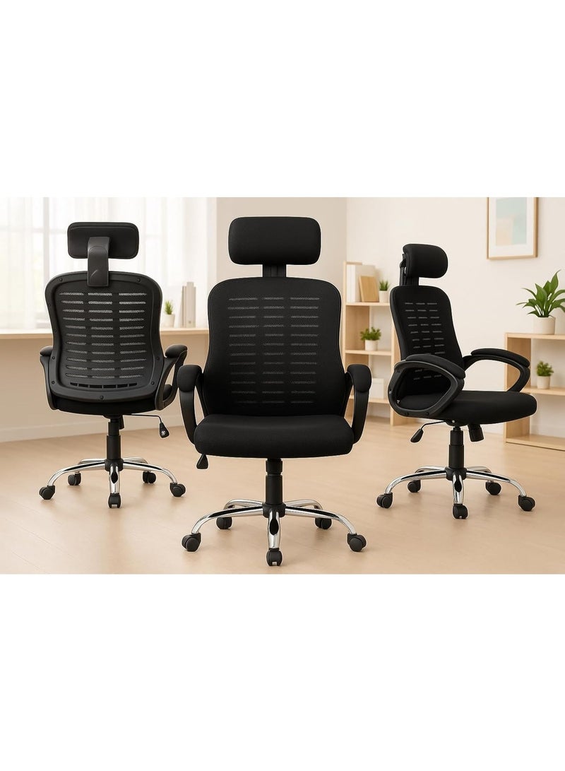 Rama Office Furniture RAMA® Home Office chair desk chair, Black medical mash chair 909 black metal base - Image 5