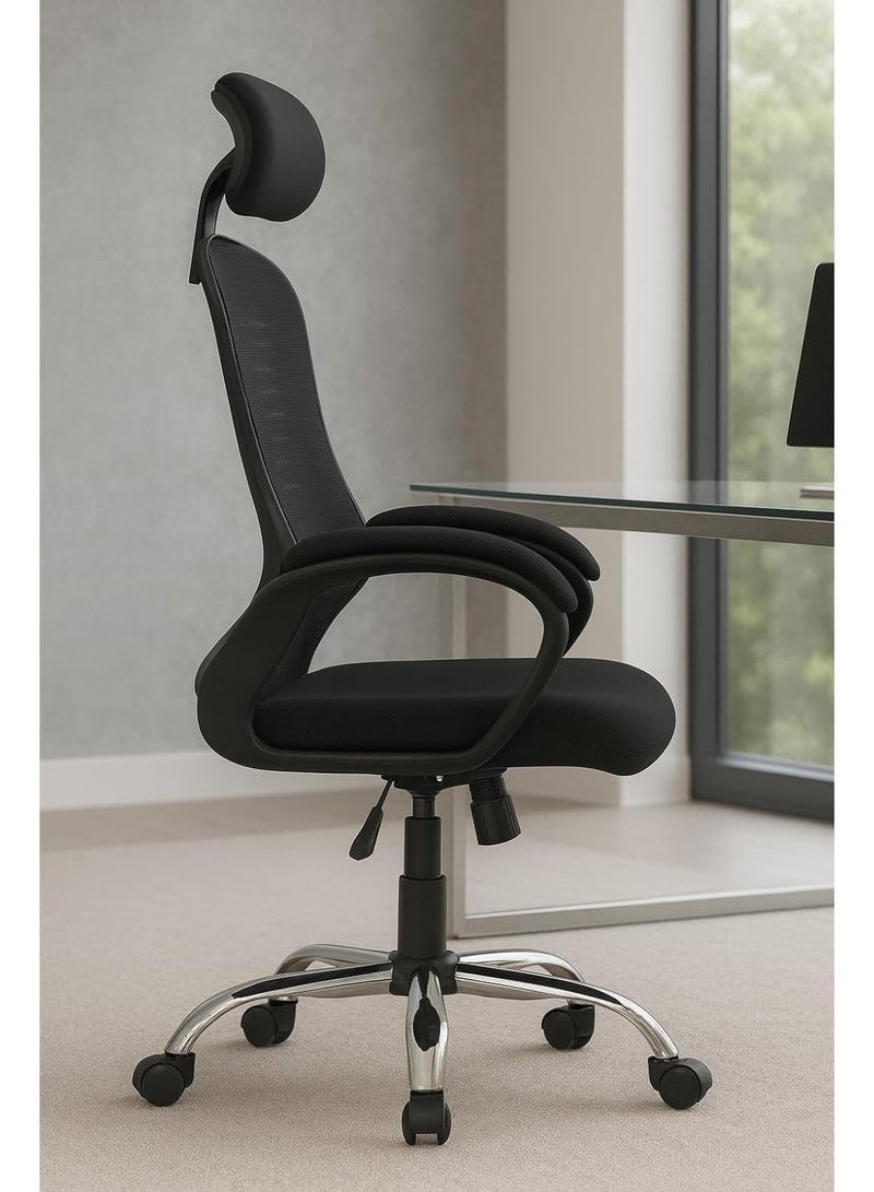 Rama Office Furniture RAMA® Home Office chair desk chair, Black medical mash chair 909 black metal base - Image 2