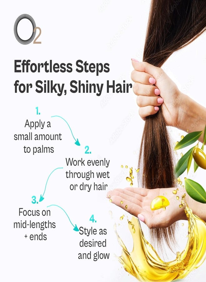 O2 Liquid Gold Replenishing Argan Oil Treatment – Lightweight Conditioning Formula That Repairs Split Ends, Eliminates Frizz, Adds Shine, and Strengthens Hair for a Smooth, Polished Finish - Image 4