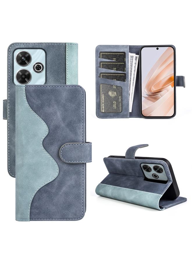 The Bros Case For Xiaomi Redmi Note 13R 5G Stitching Horizontal Flip Leather Phone Case