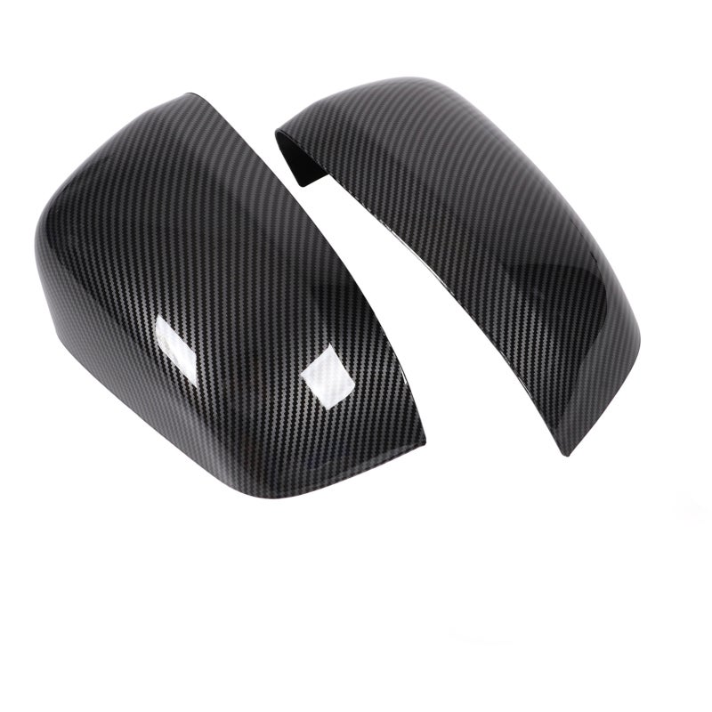 Rearview Mirror Cover: Carbon Fiber Pattern, Premium ABS Plastic, Perfect Fit - Easy No-modification Installation, Protective Mirror Housing for Jeep Grand Cherokee 2011‑2019 - Image 1