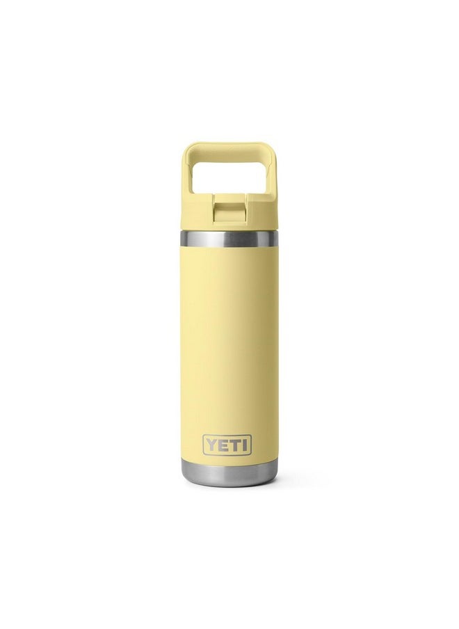YETI Rambler 18 Oz Bottle, Vacuum Insulated, Stainless Steel With Color Matching Straw Cap, Daybreak Yellow  - Image 3