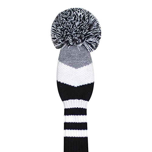 Scott Edward Knitted Golf Head Covers 4PCS Handmade Fit Well for Driver and Fairway Woods with Long Neck Pom Pom Golf Club Headcovers Set - Image 4