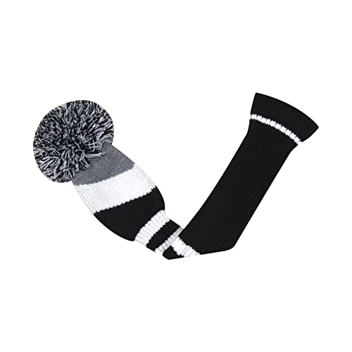 Scott Edward Knitted Golf Head Covers 4PCS Handmade Fit Well for Driver and Fairway Woods with Long Neck Pom Pom Golf Club Headcovers Set - Image 5