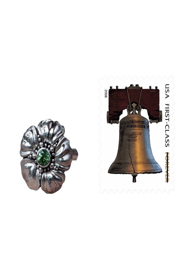 نوفيكا خاتم زهرة الزبرجد المصنوع يدويًا من نوفيكا، مصنوع من الفضة الإسترليني البالينية، حجر واحد أخضر، مناسب لحفلات الكوكتيل، مصنوع من خشب السرو الإندونيسي، مرصع بأعشاب مجففة، حجر بخت الزهور [إطار تاجي 0.7 بوصة طول × 0.7 بوصة عرض × 0.3 بوصة] - Image 5