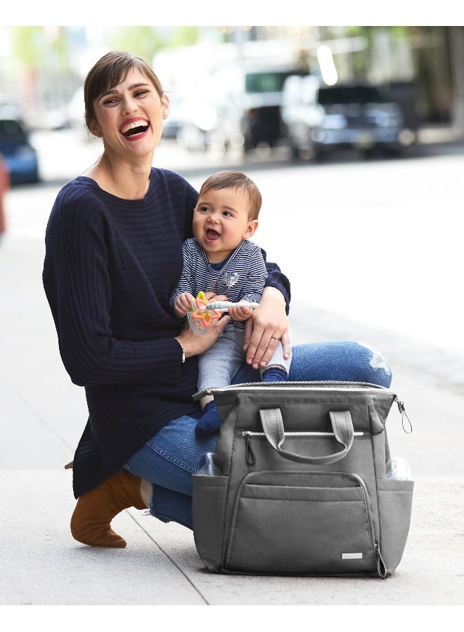 Skip Hop Forma Diaper Bag Backpack With Changing Pad & Stroller Attachment