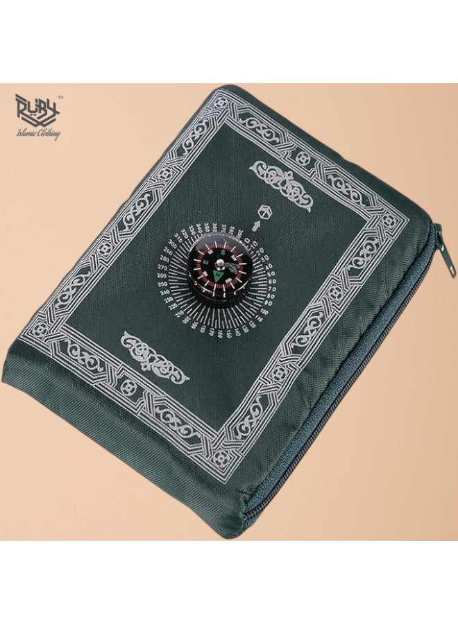 روبي للملابس الإسلامية سجادة صلاة سفر، سجادة صلاة محمولة من البوليستر مع بوصلة، سجادة صلاة مقاومة للماء 60x100 سم (5 قطع) - Image 4