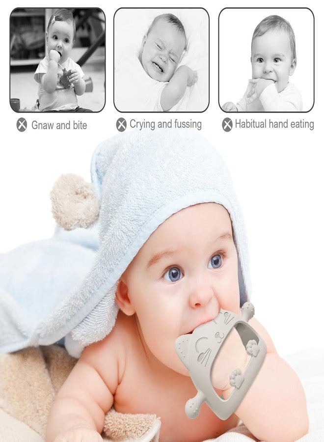 Onomie Baby Teething Toys for Babies 0-6 Months-Baby Teether,Anti-Drop Silicone Mitten Teething Toy for Soothing Sore Gums,Teething Pacifier,Baby Toys 6 to 12 Months-Ideal Baby Travel Essentials for Moms (Starlight) - Image 3