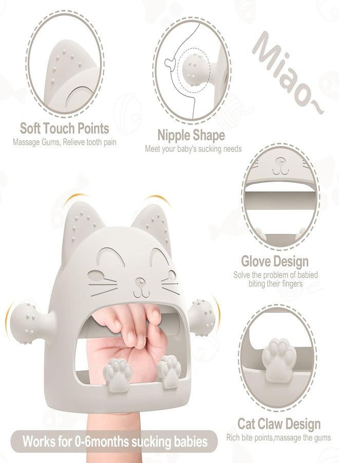 Onomie Baby Teething Toys for Babies 0-6 Months-Baby Teether,Anti-Drop Silicone Mitten Teething Toy for Soothing Sore Gums,Teething Pacifier,Baby Toys 6 to 12 Months-Ideal Baby Travel Essentials for Moms (Starlight) - Image 2
