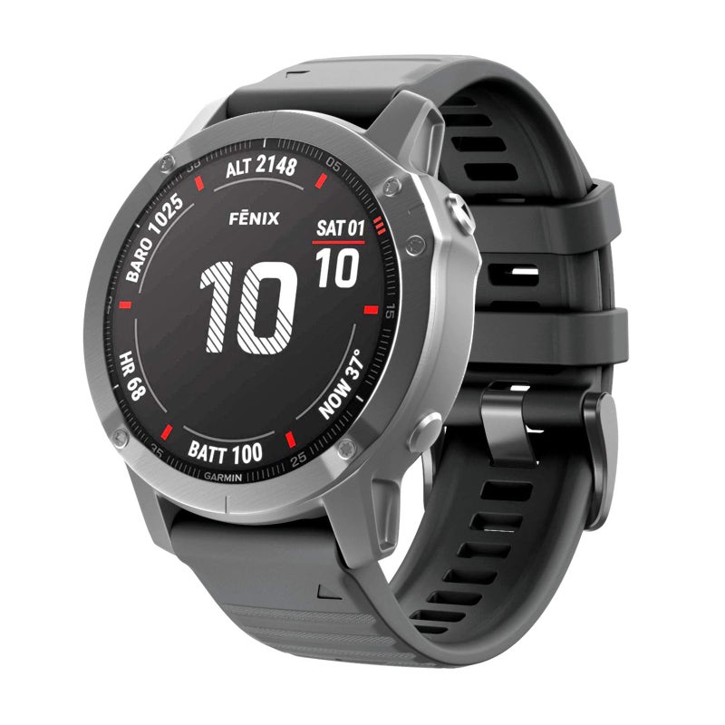 ANCOOL Compatible with Fenix 6X/7X Band 26mm Quickfit Soft Silicone Watch Band Replacement for Fenix 5X/Fenix 8 51mm/Fenix 5X Plus/Fenix 3/Fenix 6X Pro/Descent Descent MK2i Smartwatches (Black) - Image 3