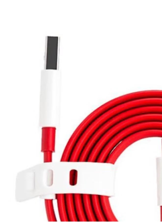 Generic - Official Dash Charge Type-C Cable for OnePlus – Red, Fast Charging Cable - Image 1