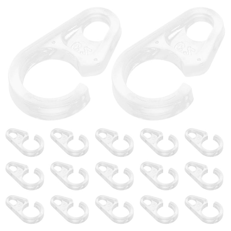 50 Pack Small Plastic Shower Curtain Rings with Hooks for Bathroom Window Rods and Ceiling Tracks - Image 2