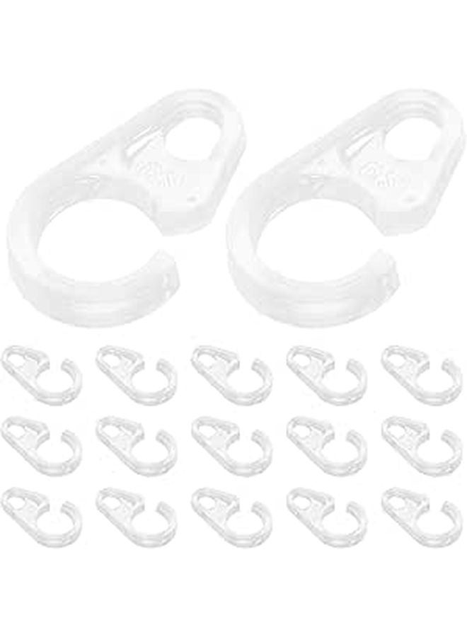 50 Pack Small Plastic Shower Curtain Rings with Hooks for Bathroom Window Rods and Ceiling Tracks - Image 1