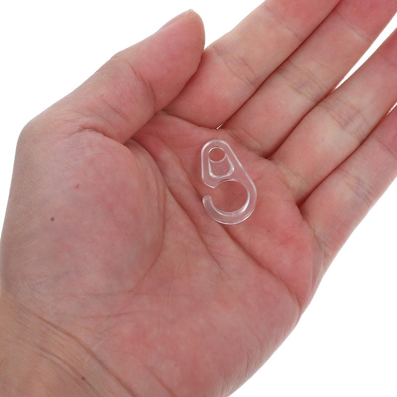 50 Pack Small Plastic Shower Curtain Rings with Hooks for Bathroom Window Rods and Ceiling Tracks - Image 5