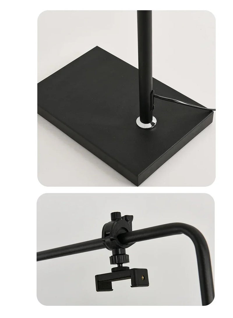 HD-M8X Modern 50W Half-moon Shaped Fill Light 3000K-6000K Dimmable LED Light Floor Lamp for SPA Tattoo Beauty Salon Eyelash Makeup (Black) - Image 5