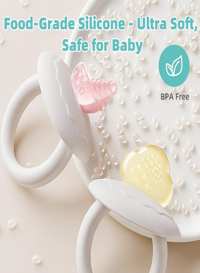 BumbleBee Soft Silicone Teething Toys Set, Easy to Hold Toy for Baby Teething Relief Soothes Sore Gums, Food Grade Silicone Teethers for Babies 0+ Months，2Pcs Set - Image 5