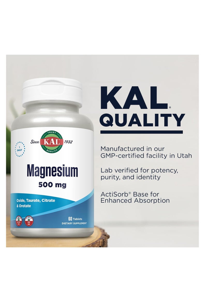 كال المغنيسيوم 500 ملغ، 60 قرصًا لمدة شهرين - Image 3