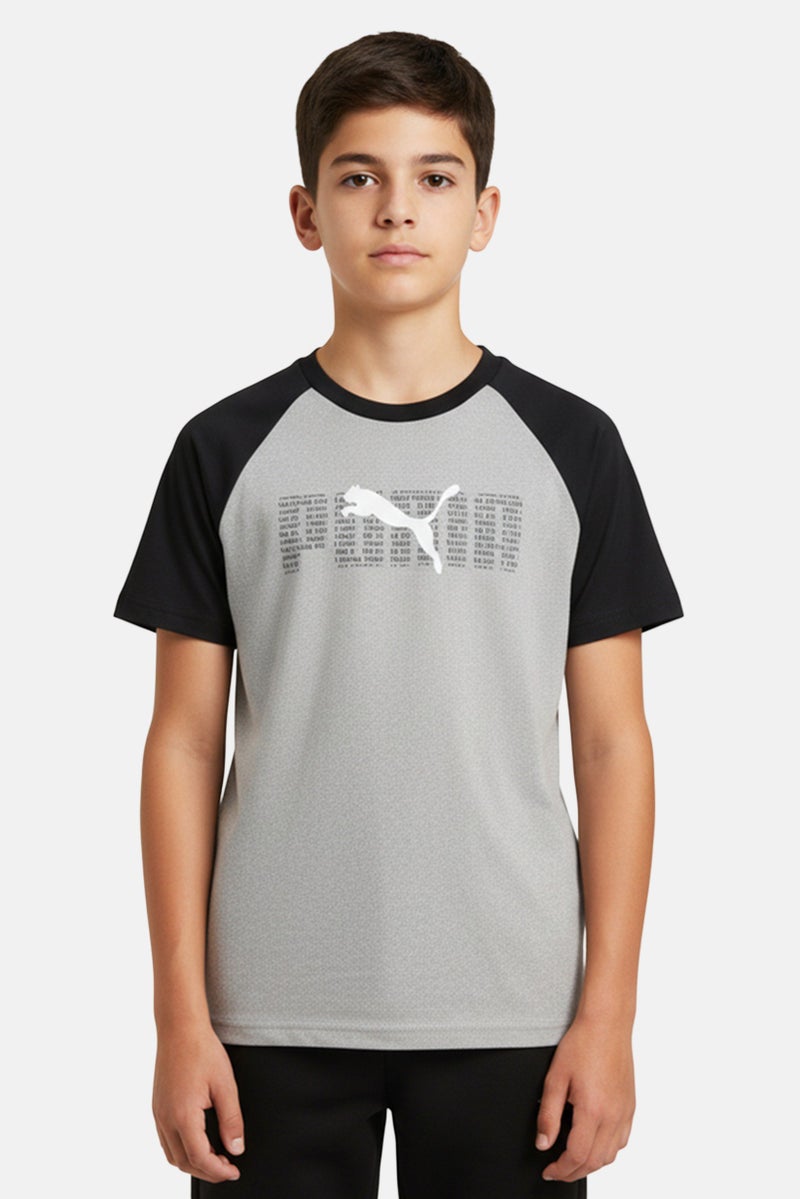 PUMA Kids Boy Short Sleeve Outdoor T-Shirt, Grey - Image 1