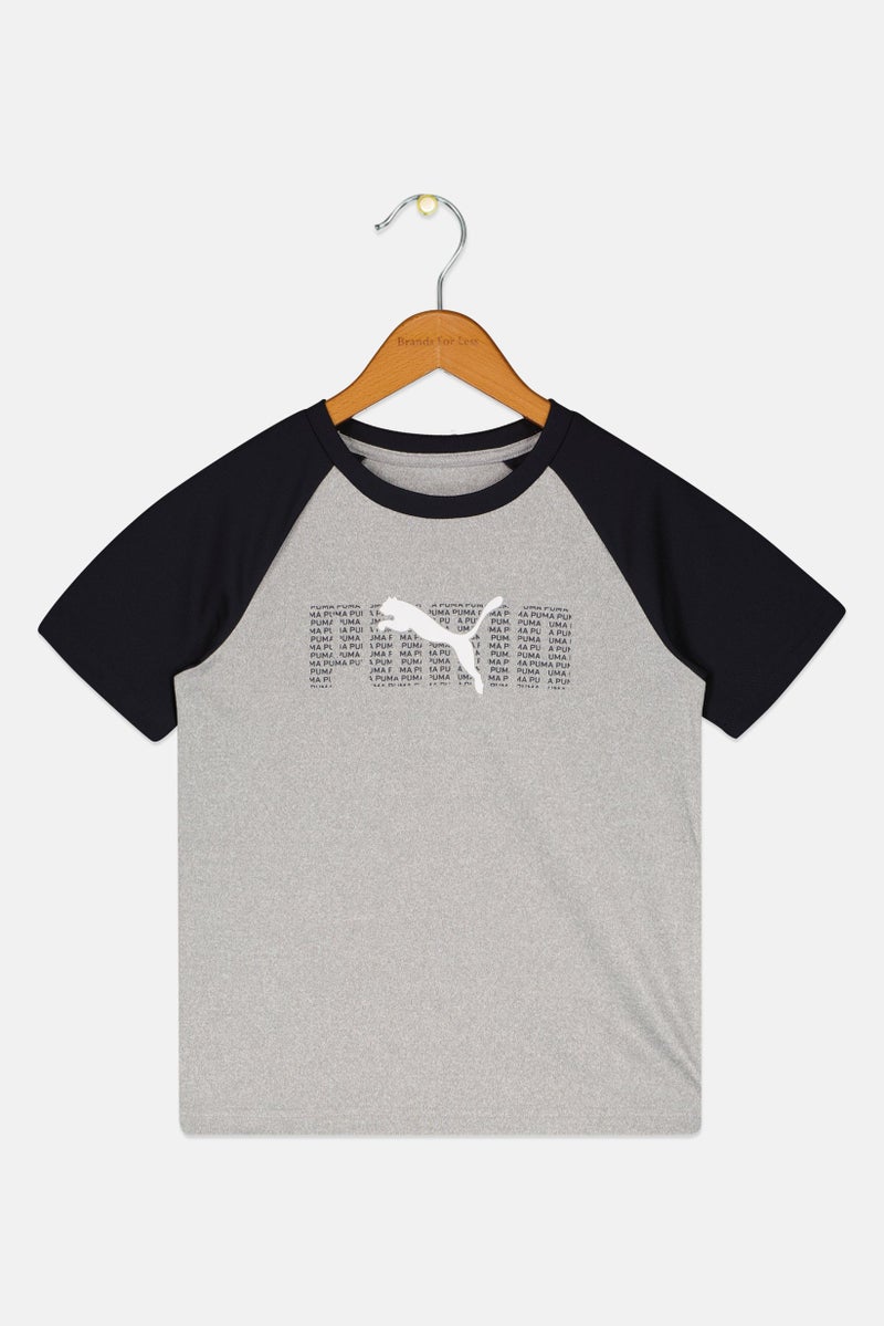 PUMA Kids Boy Short Sleeve Outdoor T-Shirt, Grey - Image 3