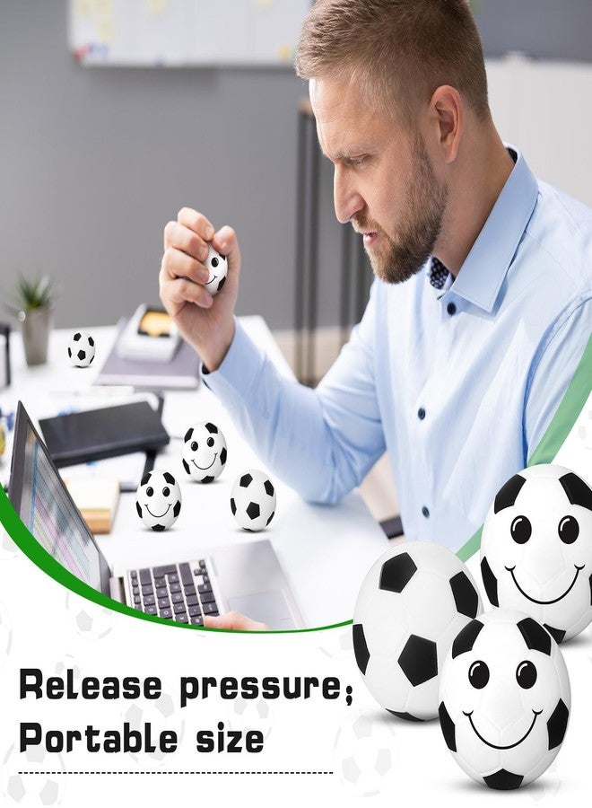Arrowbash 12 Pcs Face Stress Balls Sport Squeeze Balls Mini Stress Relief Balls Smile Foam Balls for School Office Carnival Reward Birthday Party Favors(Soccer) - Image 5