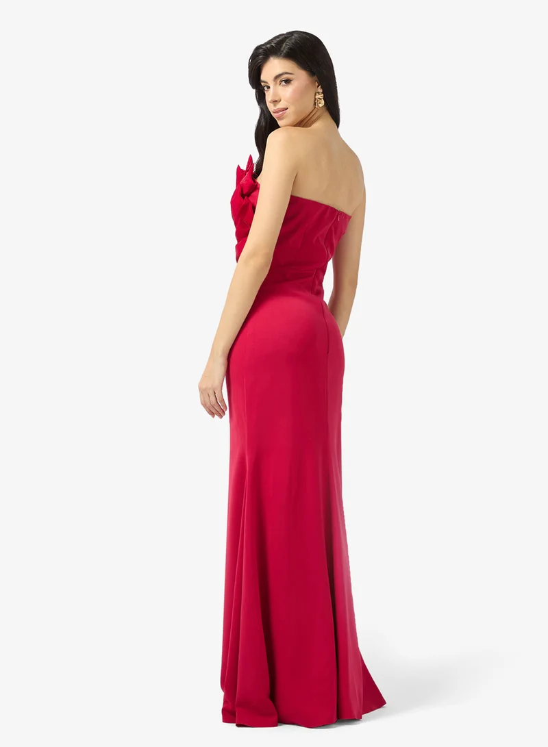 نمشي x Off Shoulder Gather Detail Mermaid Gown