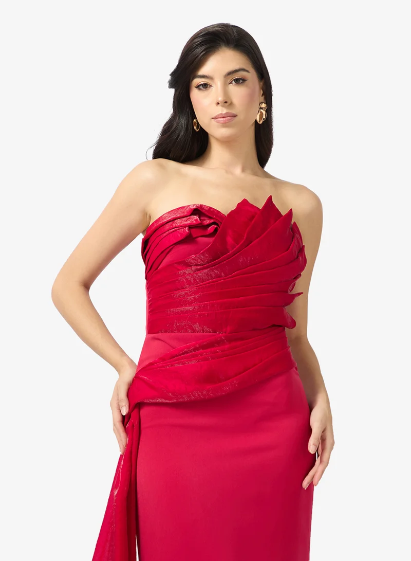 Namshi x  Off Shoulder Gather Detail Mermaid Gown for Women | Best Price UAE