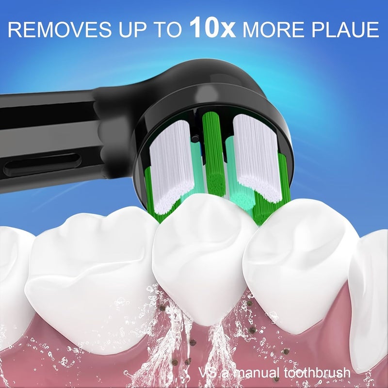 10 Pack Replacement Brush Heads Compatible With Oral B Io Series 2 To 10 For Deep Cleaning And Gum Care White - Image 3