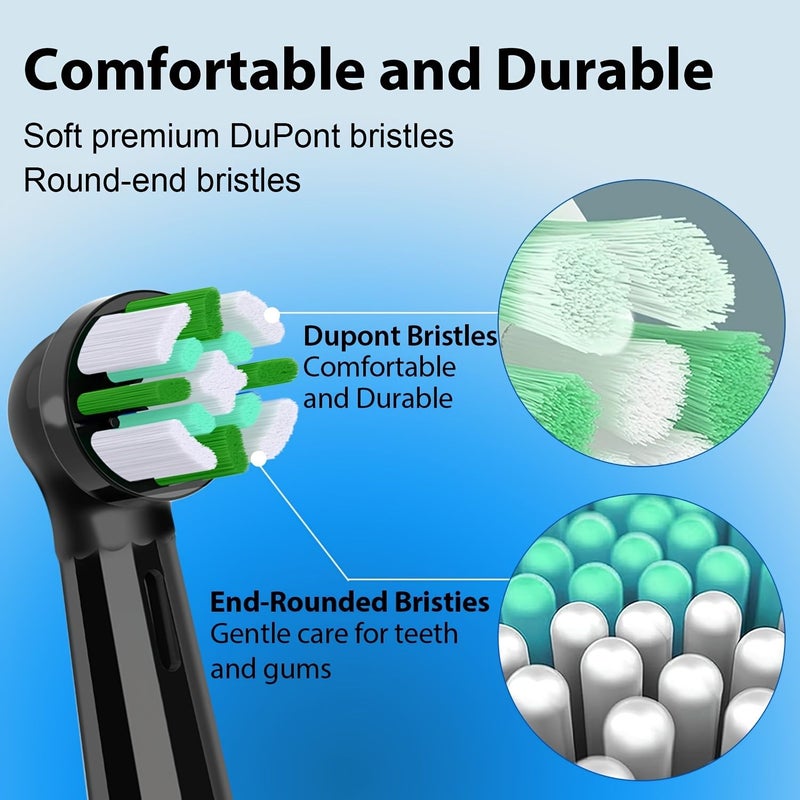 10 Pack Replacement Brush Heads Compatible With Oral B Io Series 2 To 10 For Deep Cleaning And Gum Care White - Image 5
