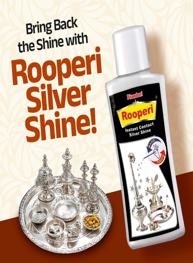 Pitambari Rooperi Silver Shine Instant Cleaner 50ml (PACK OF 3) | Restores Shine to Silver Diyas, Vessels & Antique Pieces with Detailed Designs - Image 2
