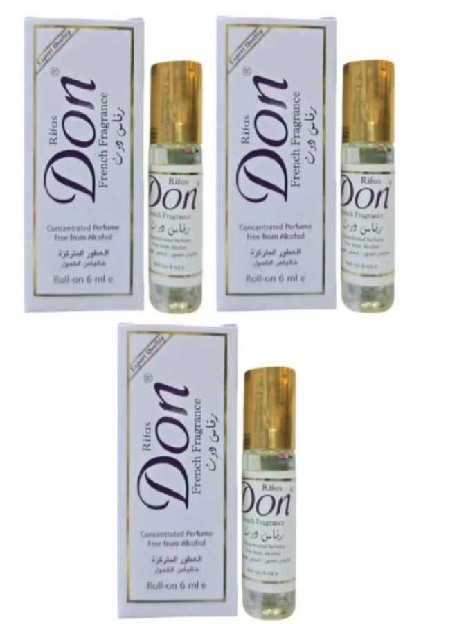 دون عطر دون رول اون الفرنسي 6 مل 3 قطع - Image 2
