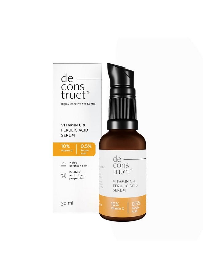 Deconstruct Deconstruct 10% Non-Irritating Vitamin C Face Serum For Glowing Skin|10% Vitamin C + 0.5% Ferulic Acid|Water Based Serum|Highly Stable Vitamin C Face Serum For Women And Men|Beginner Friendly|30 Ml  - Image 1