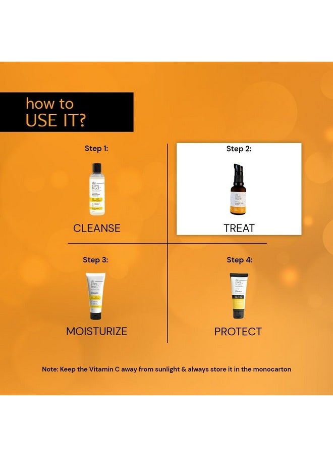 Deconstruct Deconstruct 10% Non-Irritating Vitamin C Face Serum For Glowing Skin|10% Vitamin C + 0.5% Ferulic Acid|Water Based Serum|Highly Stable Vitamin C Face Serum For Women And Men|Beginner Friendly|30 Ml  - Image 4