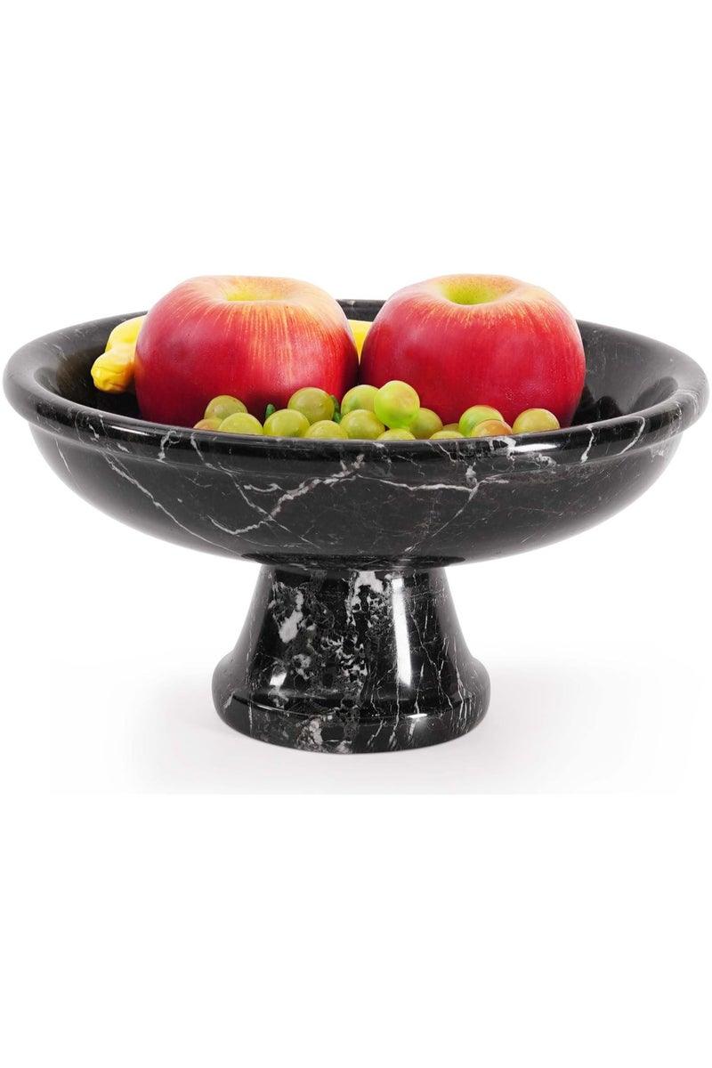 RADICALn Black Marble Fruit Bowl | 10" Handmade Salad & Serving Bowl for Kitchen Counter - Image 1