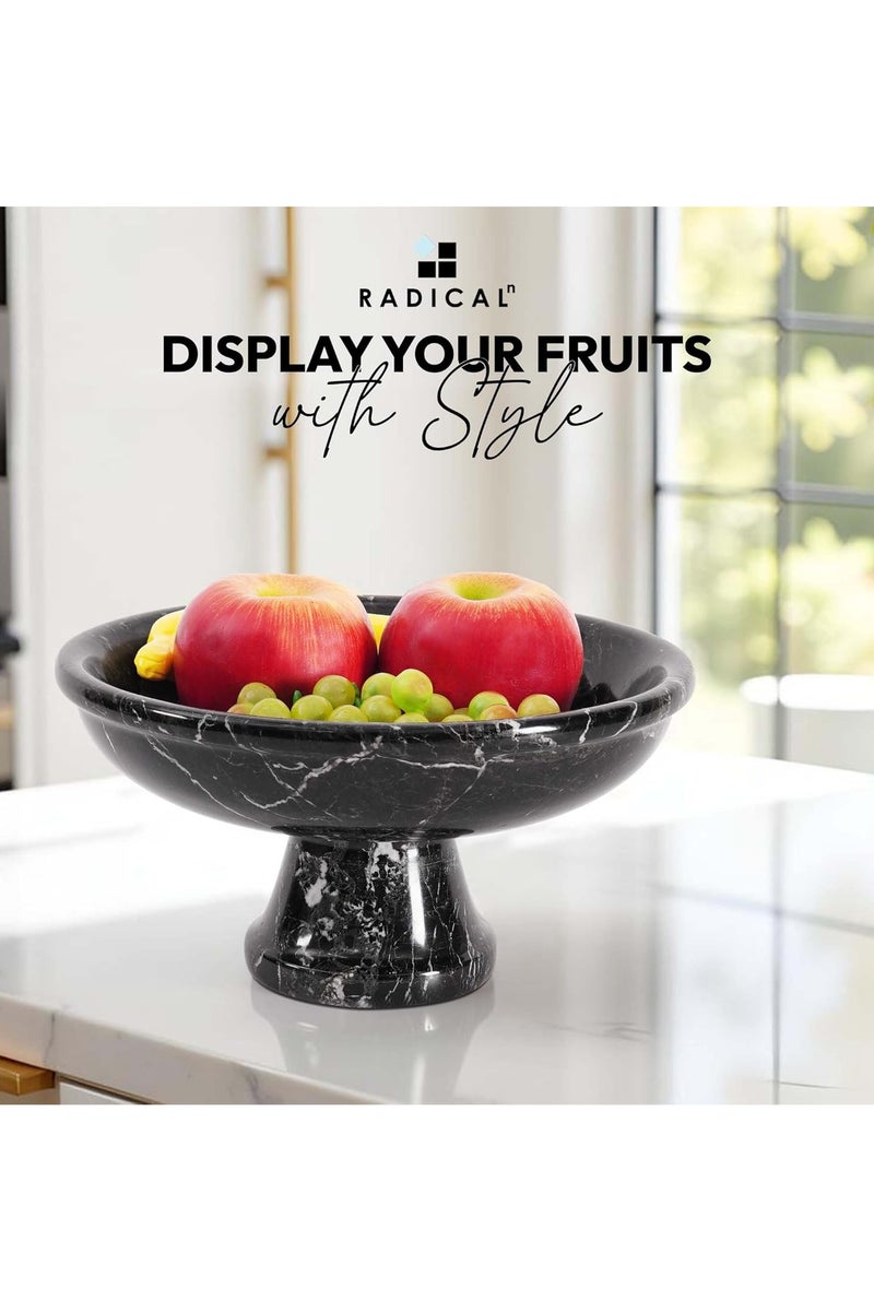 RADICALn Black Marble Fruit Bowl | 10" Handmade Salad & Serving Bowl for Kitchen Counter - Image 4