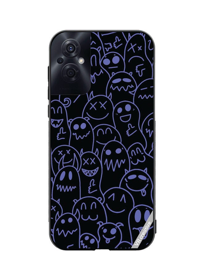VR CREATIVE Protective Case Cover For Oppo Reno8 Z Halloween Design Multicolour - Image 1