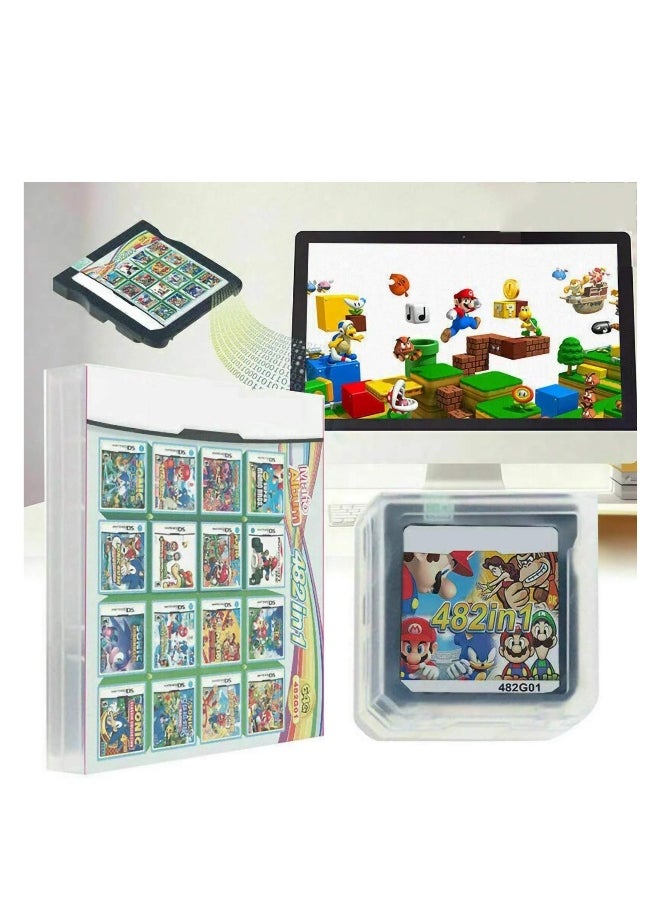 482 IN-1 NDS Game Cartridge, Super Combo Game Cartridge, DS Game Pack Card Compilations, Compatible with NDS, NDSL, NDSi, NDSi LL/XL, 3DS, 3DS LL/XL, New 3DS, New 3DS LL/XL, 2DS, New 2DS LL/XL  - Image 3