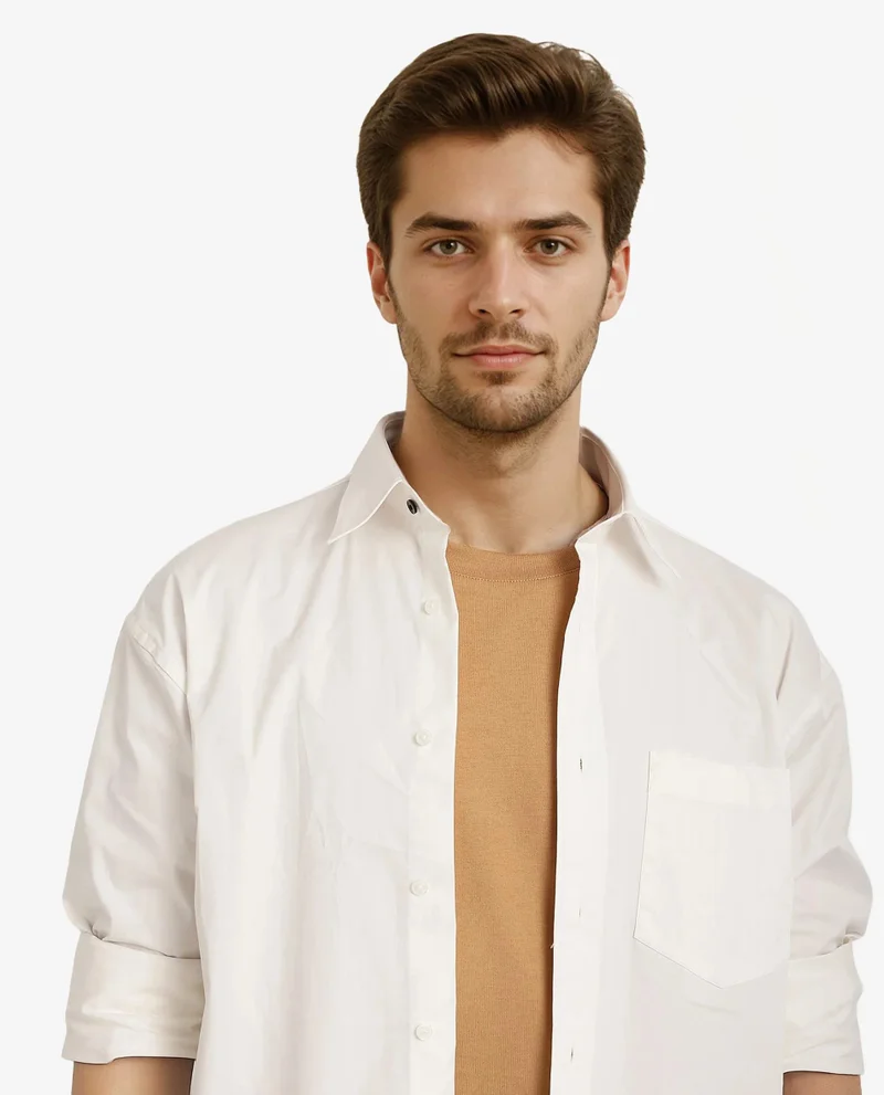 Rare Rabbit Men's Plain Cotton Shirt