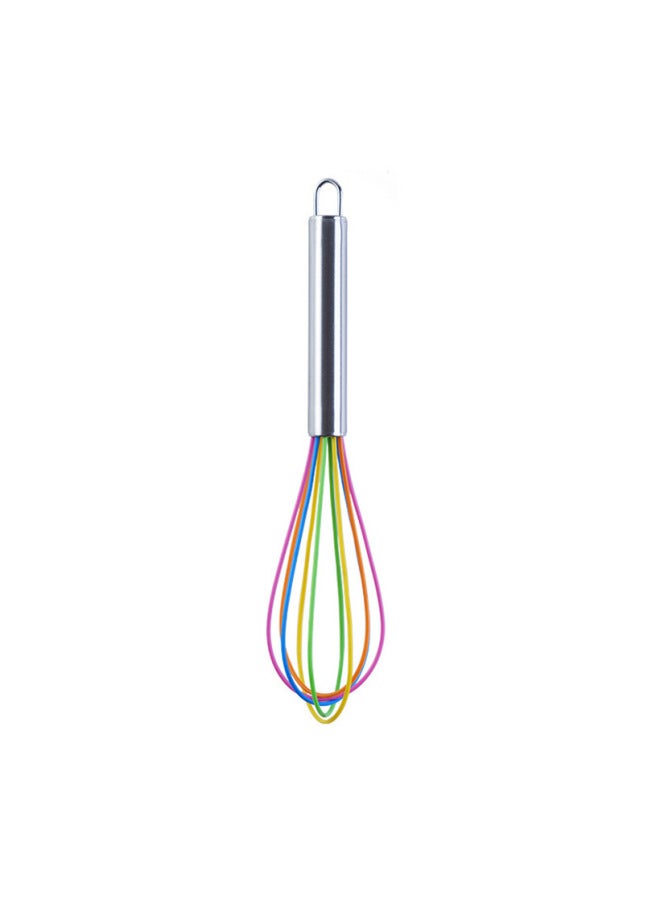 8 Inch 10 Inch 12 Inch Silicone Manual Egg Beater Stainless Steel Handle Egg Mixer Manual Household Egg Beater-Color:10 Inch Color - Image 1