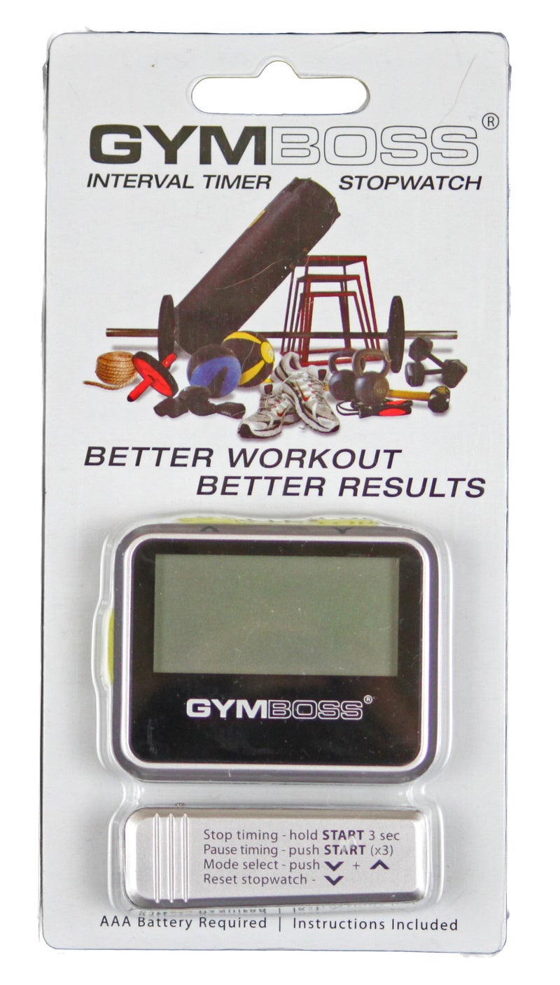 Gymboss مؤقت جيمبوس وفاصل زمني - فضي/أصفر لامع - Image 4