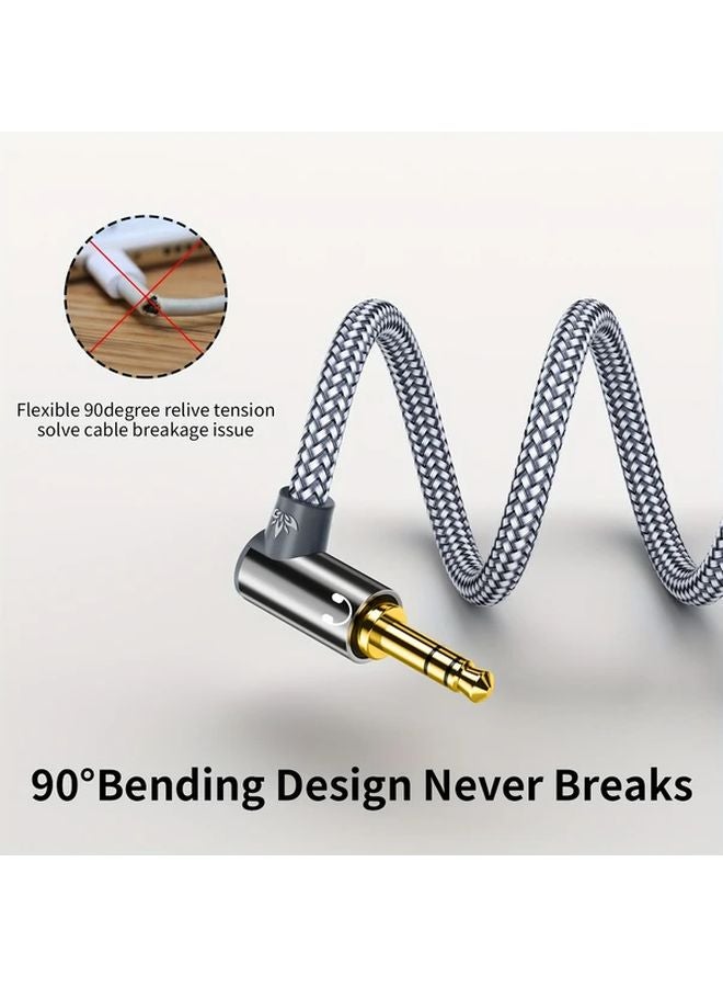 Double 3 5mm Y Splitter Cable 0 6m Braided Male to Female Adapter for Gaming Headphones PC Laptop - Image 4