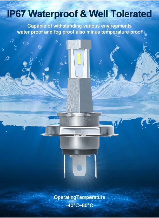 Generic H4 fog light Bulbs|Universal Fit|Front Position|110W|2000LM|6000K Cool White|IP67 Waterproof|Pack of 2  - Image 3